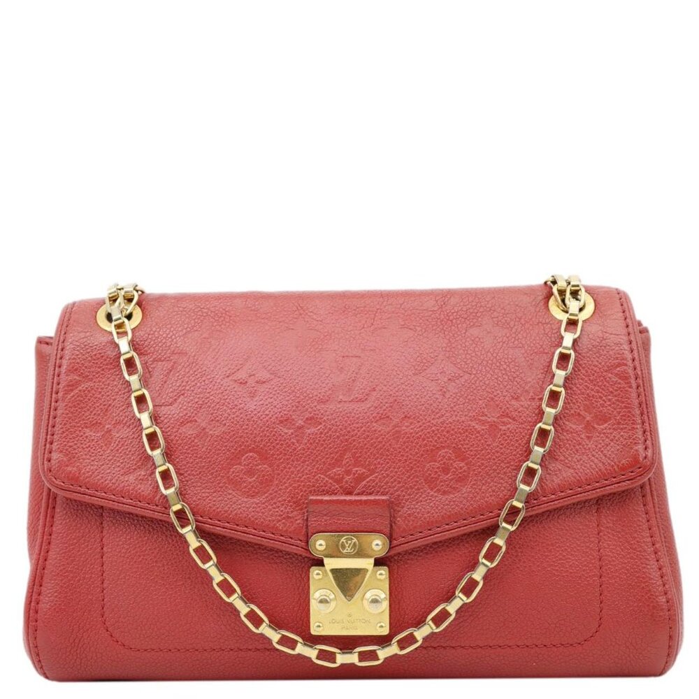 Louis Vuitton Saint Germain PM Monogram Empreinte Leather Shoulder Bag Red - Picture 1 of 16